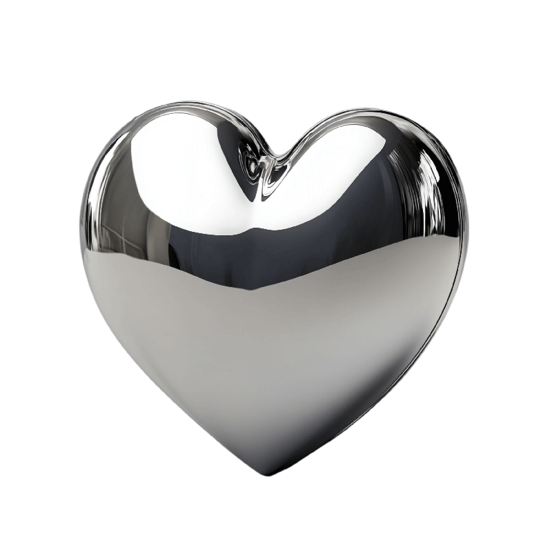 Coeur argent METCARE